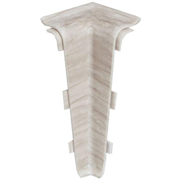 Угол внутренний для плинтуса ПВХ Arbiton Indo 70 02 Северный Ясень 2 штуки